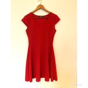 Red fitted dress junior size large